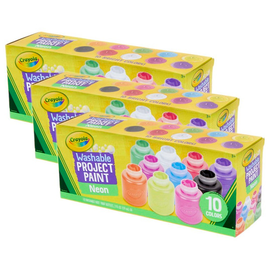 Neon Paint Set, 2o., 10 Per Set, 3 Sets