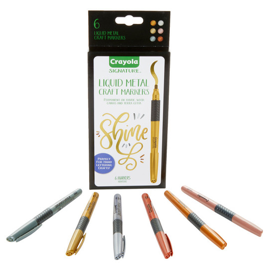 Signature Liquid Metal Craft Markers, Pack of 6