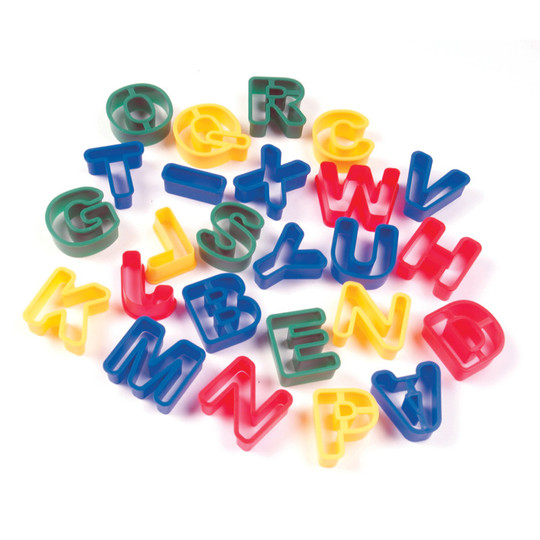 Dough & Clay Cutter Set, Capital Letters, 1-9/16'', 26 Pieces