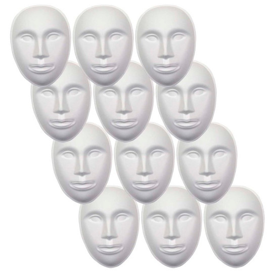 Paperboard Mask, Face, 8'' x 5-3/4'', Pack of 12