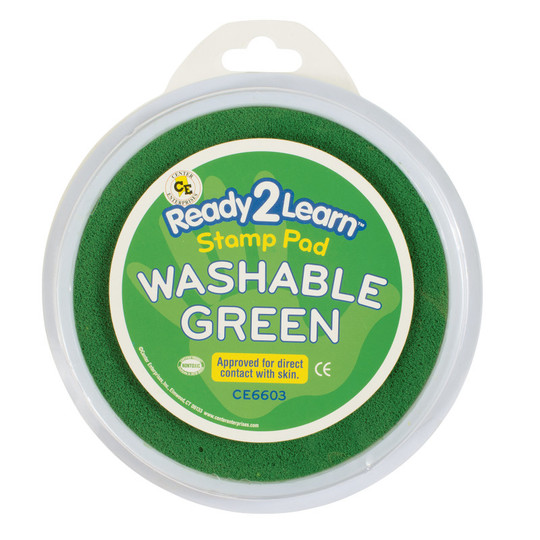 Jumbo Circular Washable Stamp Pad - Green - .75'' di.