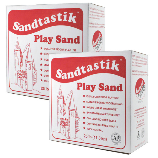 Sparkling White Play Sand, 25 lb (1.3 kg) Per Pack, 2 Packs