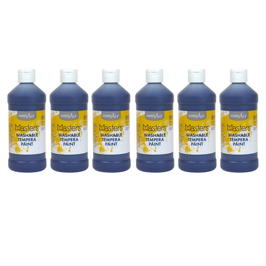 Little Masters Washable Paint, Violet, 16 oz. , Pack of 6
