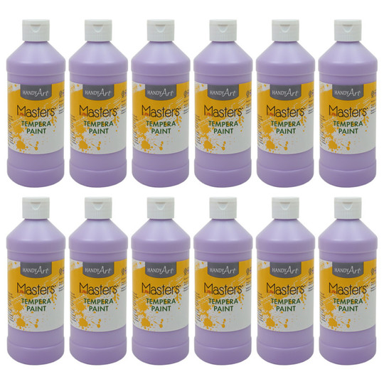 Little Masters Tempera Paint 16 oz. , Light Purple, Pack of 12