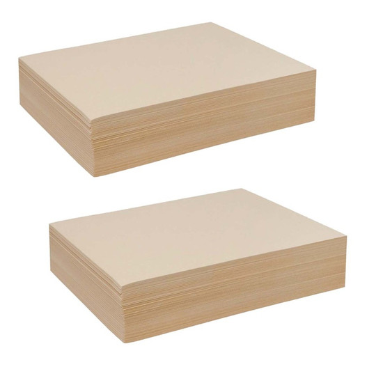 Drawing Paper, Manila, Medium Weight, 9'' x 12'', 500 Sheets Per Pack, 2 Packs