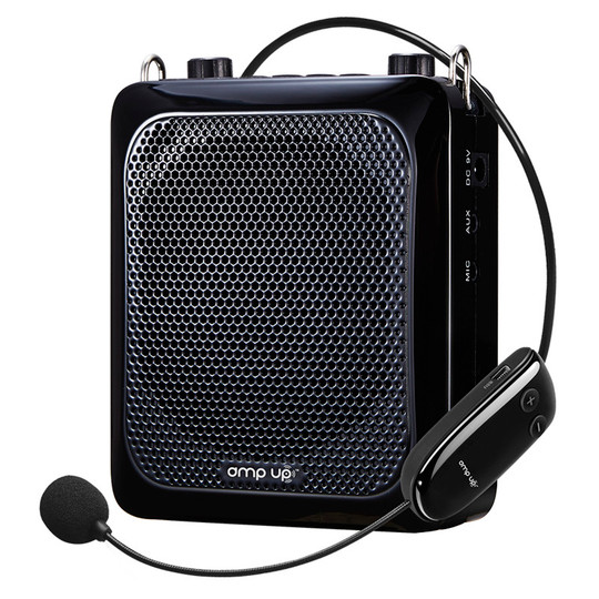 Amp-Up Personal UHF Voice Amplifier with Wireless Microphone &ndash; up to 40 Channels without Interference!
