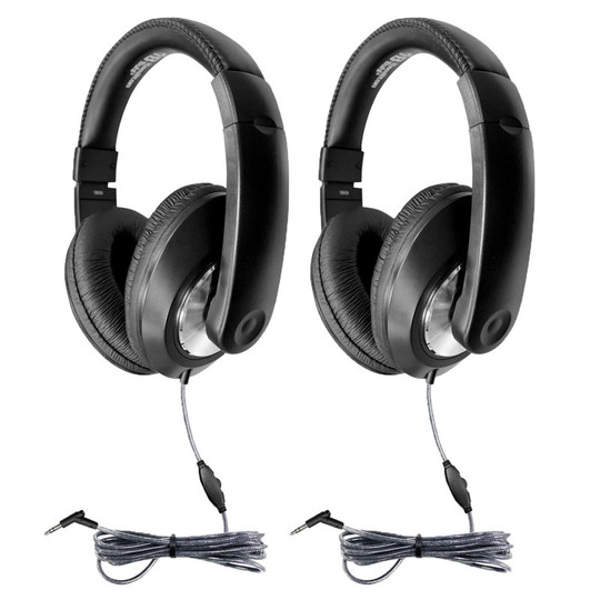 Smart-Trek Deluxe Stereo Headphone with In-Line Volume Control & .5mm TRS Plug, Pack of 2