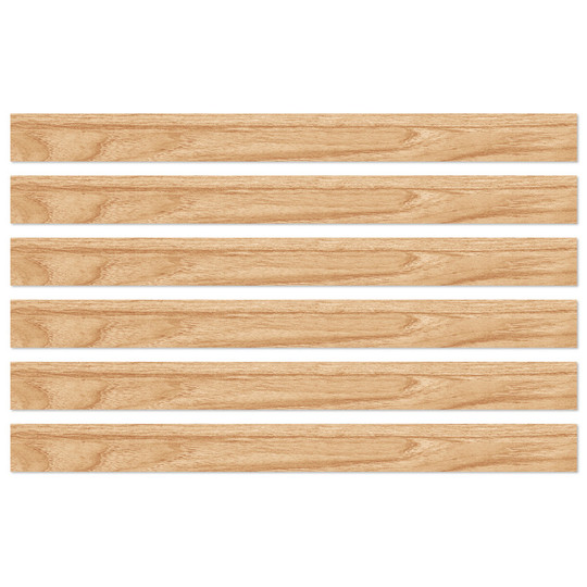 Grow Together Light Wood Grain Straight Borders, 36 Feet Per Pack, 6 Packs