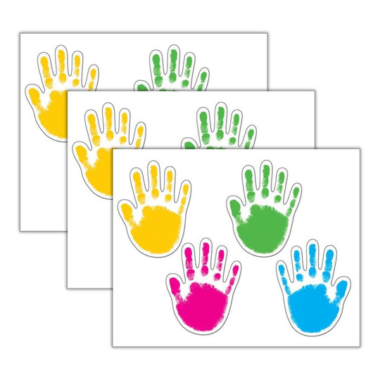 Handprints Cut-Outs, 42 Per Pack, 3 Packs