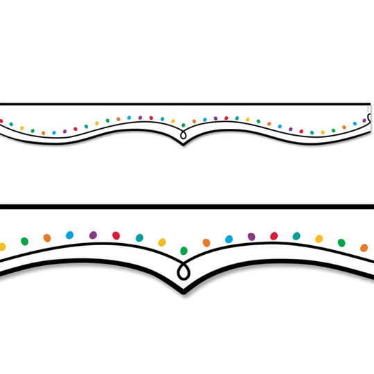 Color Dotted Swirl EZ Border, Bulletin Board Border, 48 Feet