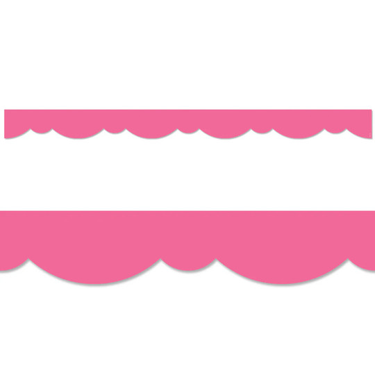 Core Decor Pink Stylish Scallops EZ Border, 48 Feet