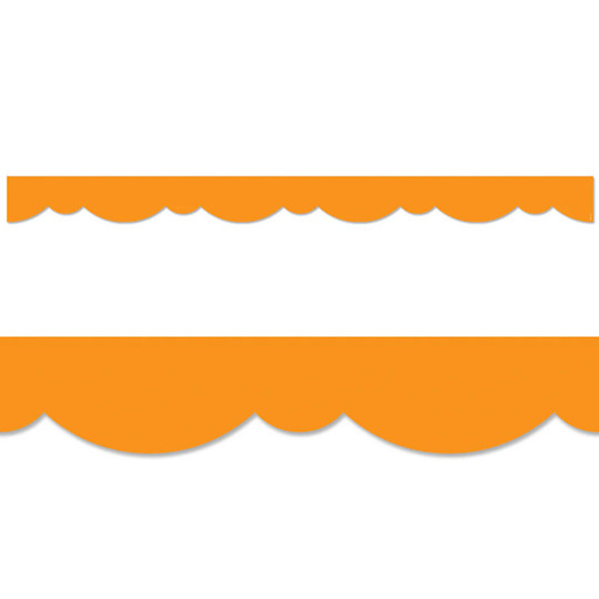 Core Decor Orange Stylish Scallops EZ Border, 48 Feet