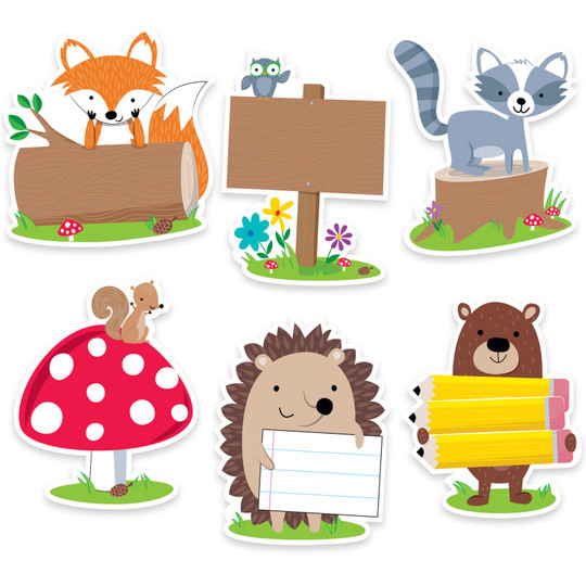 Woodland Friends 6'' Designer Cut-Outs, 36/Pack