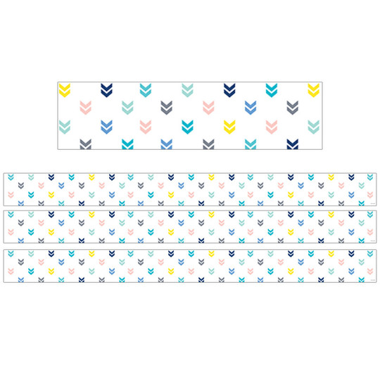 Calm & Cool Colorful Mini Chevrons EZ Border, 48 Feet Per Pack, 3 Packs