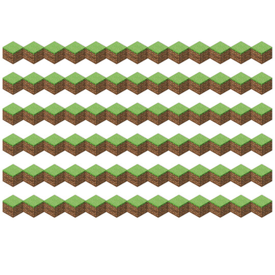 Minecraft Die-Cut Blocks Extra Wide Trim, 37 Feet Per Pack, 6 Packs