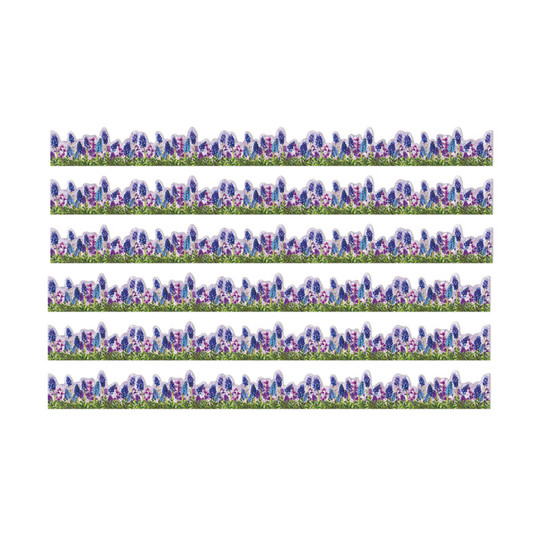 Curiosity Garden Die-Cut Floral Extra Wide Deco Trim, 37 Feet Per Pack, 6 Packs