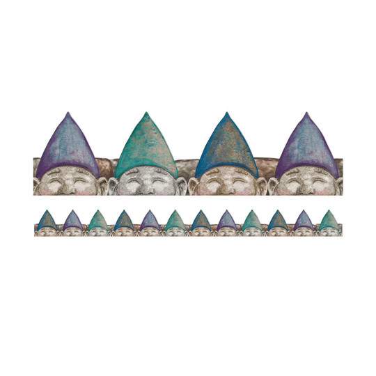 Curiosity Garden Peeking Gnomes Extra Wide Deco Trim, 37 Feet