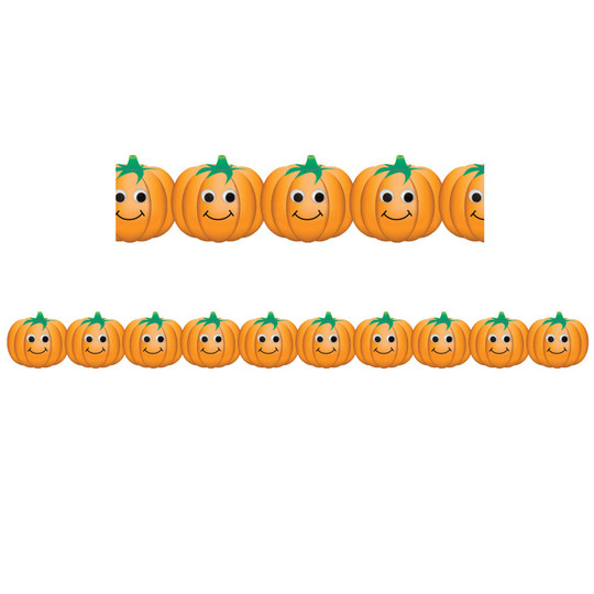 Happy Pumpkins Border, 12 Strips/36 Feet
