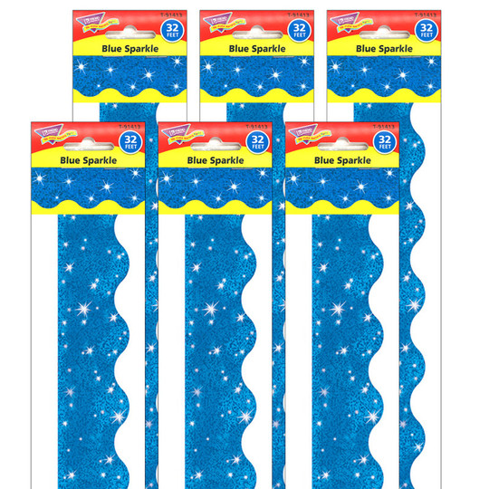 Blue Sparkle Terrific Trimmers, 3. 5' Per Pack, 6 Packs