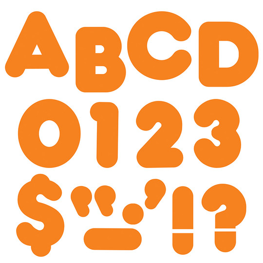 Orange 4'' Casual Uppercase Ready Letters