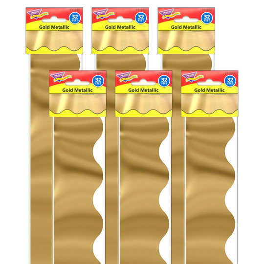 Gold Metallic Terrific Trimmers, 3. 5' Per Pack, 6 Packs