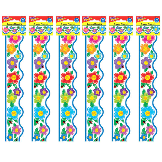 Crayon Flowers Terrific Trimmers, 39 Feet Per Pack, 6 Packs