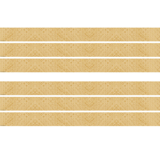 Wonderfully Wild Golden Textile Straight Border Trim, 35 Feet Per Pack, 6 Packs