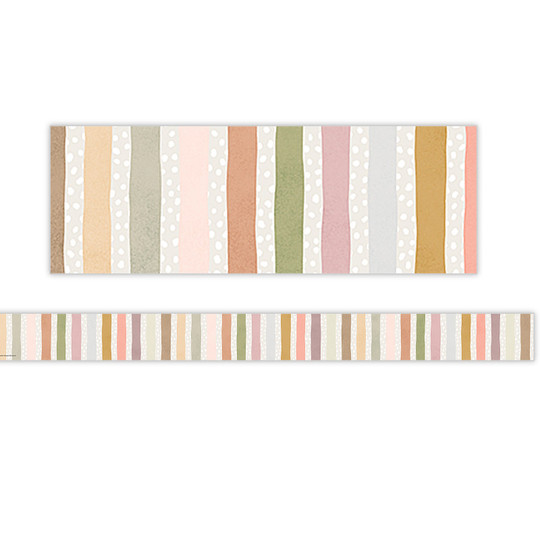 Terrazzo Tones Stripes Straight Border Trim, 35 Feet
