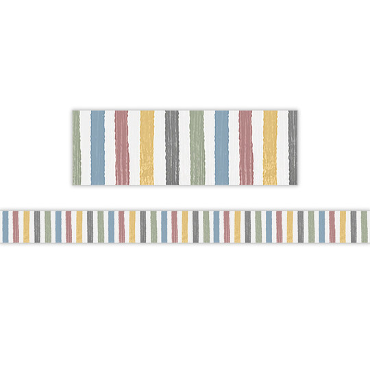 Classroom Cottage Stripes Straight Border Trim, 35 Feet