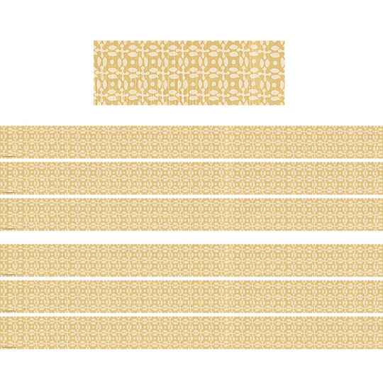 Classroom Cottage Buttercup Straight Border Trim, 35 Feet Per Pack, 6 Packs