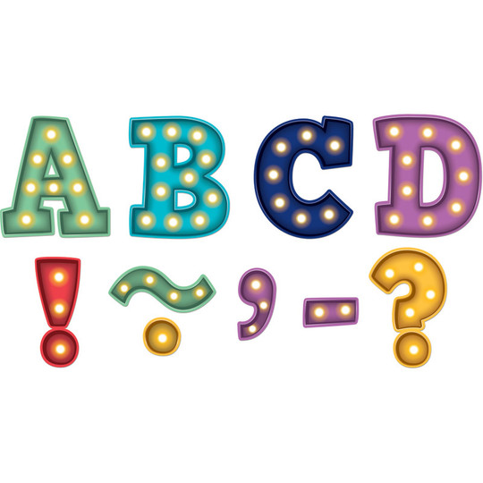Marquee Bold Block 3'' Magnetic Letters, 55 Pieces