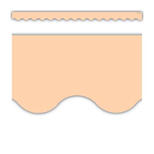 Peach Scalloped Border Trim, 35 Feet