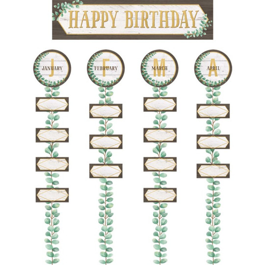 Eucalyptus Happy Birthday Bulletin Board Set