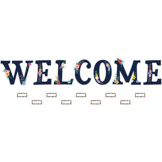 Wildflowers Welcome Bulletin Board Set, 55 Pieces