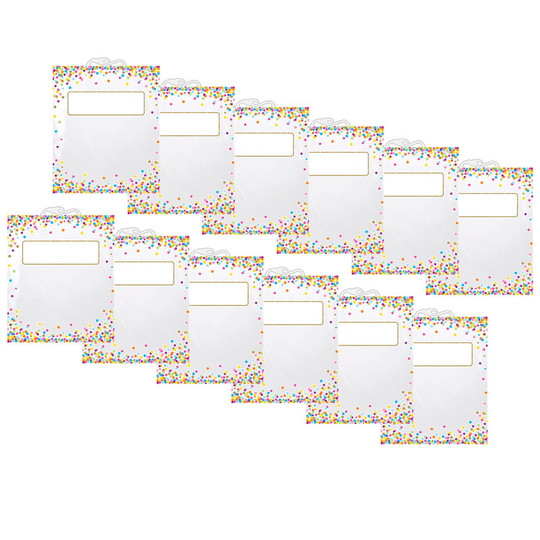 Hanging Confetti Pattern Storage/Book Bag, 11'' x 16'', Pack of 12