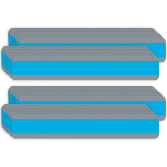 Double Wide Sentence Strip Reading Guide, 1-1/4'' x 7-1/4'', Blue, 12 Per Pack, 2 Packs