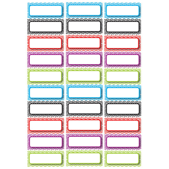 Die-Cut Magnetic Foam Color Chevron Labels/Nameplates, Pack of 30