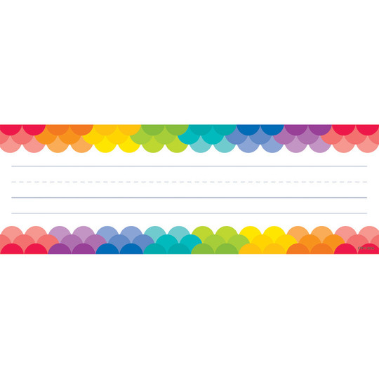 Rainbow Scallops Name Plates, 36 Per Pack