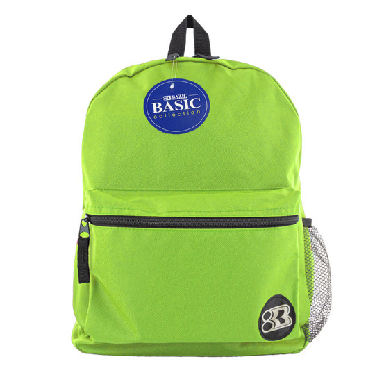 16'' Lime Green Basic Collection Backpack