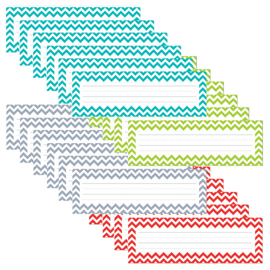 Chevron Solids Name Plates, 36 Per Pack, 6 Packs