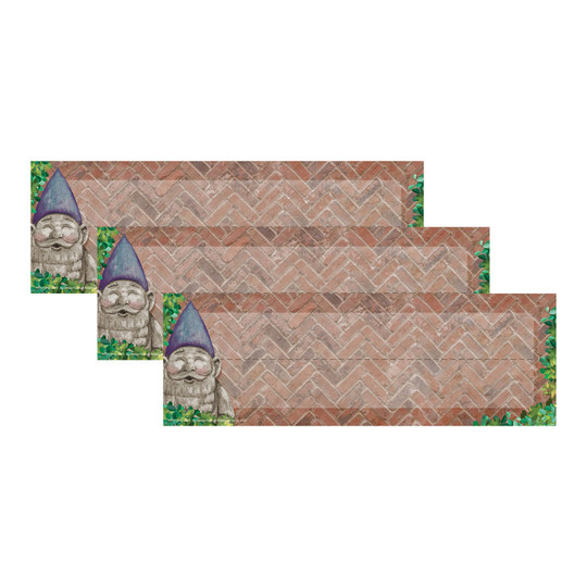 Curiosity Garden Self-Adhesive Name Plate, 9-5/8'' x 3-1/4'', 36 Per Pack, 3 Packs