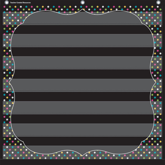 Chalkboard Brights 7 Pocket Chart (28'' x 28'')