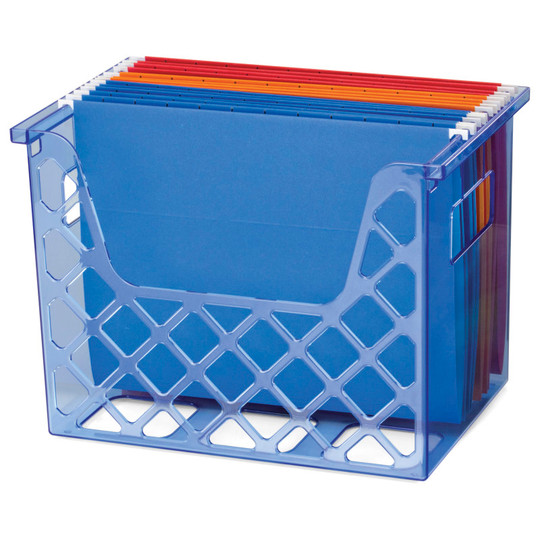 Blue Glacier Desktop File Organizer, Transparent Blue