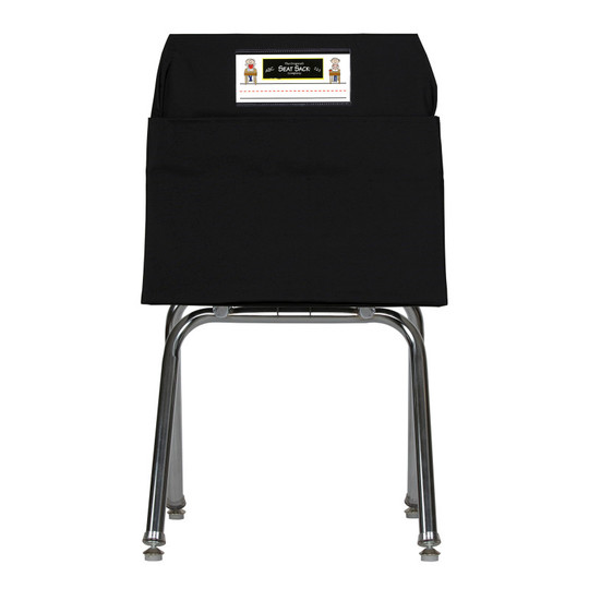 Medium Chair Pocket Classroom Storage Organizer - 15 inch, Black