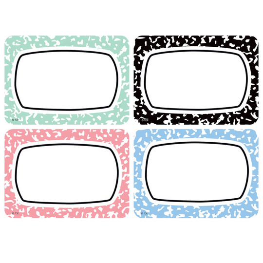 Cool for School Name Tags/Labels - Multi-Pack, 3-1/2'' x 2-1/2'', Pack of 36