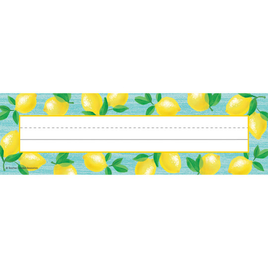 Lemon Zest Flat Name Plates, 1.5'' x .5'', Pack of 36