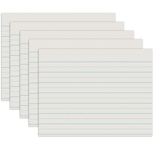 Newsprint Handwriting Paper, Alternate Dotted, Grade 1, 1'' x 1/2'' Ruled Long, 11'' x 8-1/2'', 500 Sheets Per Pack, 5 Packs