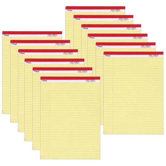 Standard Legal Pad, .5'' x 1.75'', 50 Sheets, 12 Pads