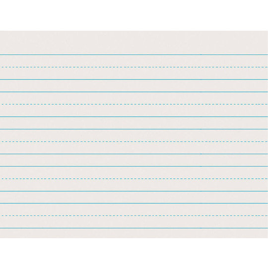 Newsprint Handwriting Paper, Skip-A-Line, Grade 1, 1'' x 1/2'' x 1/2'' Ruled Long, 11'' x 8-1/2'', 500 Sheets