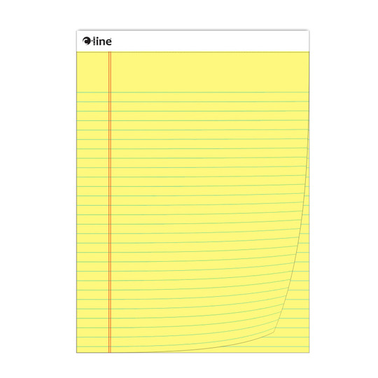 Legal Pad, Wide Ruled, Yellow, 50 Sheets